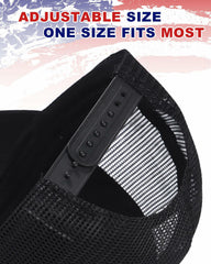 Unisex Black American Flag Trucker Hat