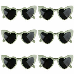 Women's Heart Shaped Sunglasses - 16 Pack - Bachelorette Party Favor