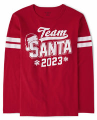 CHRISTMAS Unisex Adult's 'Team Santa 2023' Long Sleeve T-shirt - Size 3XL