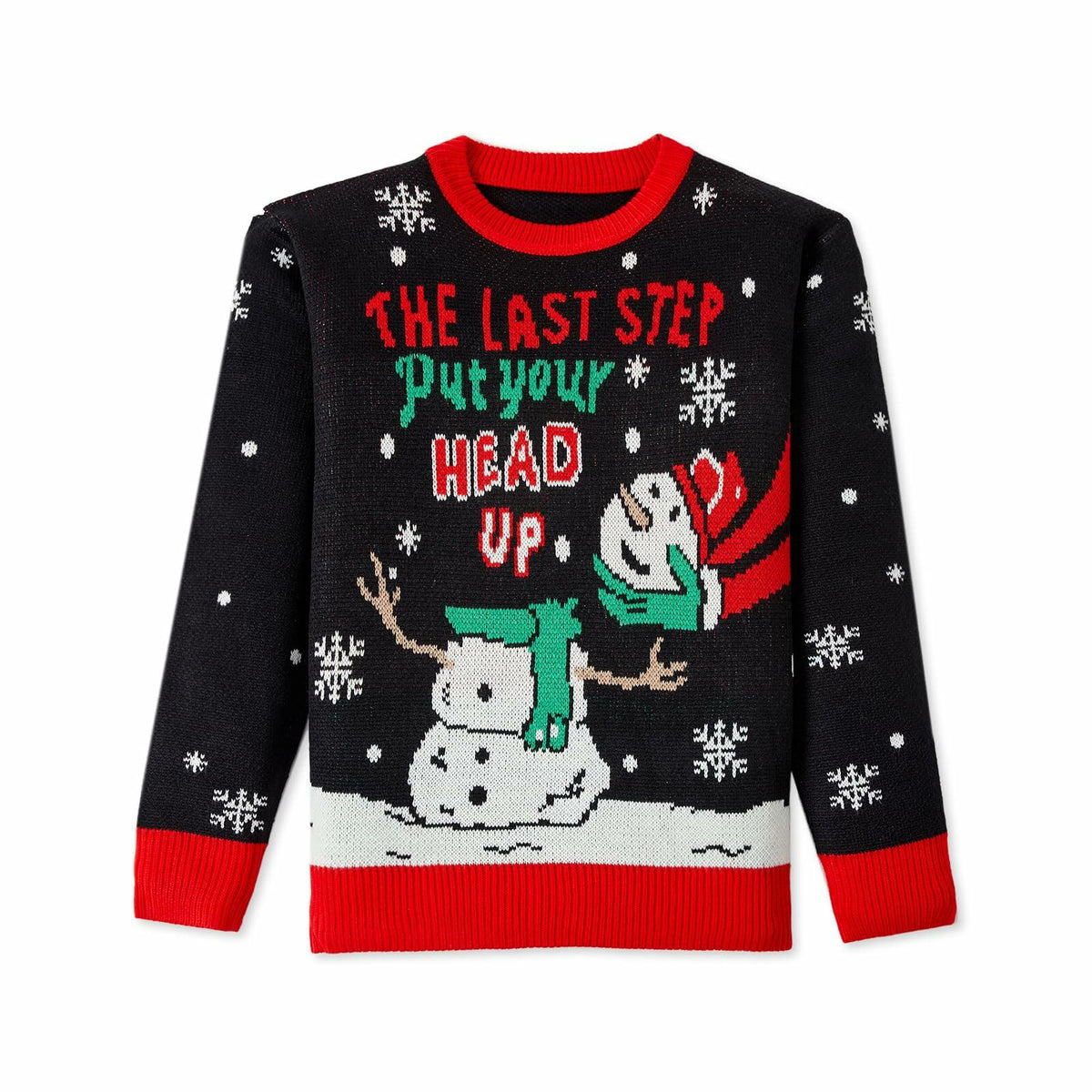 Men's IFFEI Ugly Christmas Sweater, Funny Snowman Knit Pullover Acrylic - Size XL