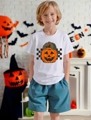 AUTUMN Boy's YWAGK Pumpkin T-Shirt - Size 7-8 Years