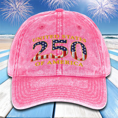 Unisex 'USA 250th' Anniversary Vintage Cotton Twill Baseball Cap