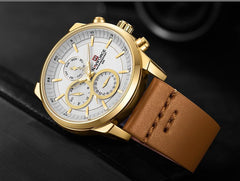Men's Watch with Fluorescent Hands & Numbers - 30m
