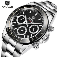 Men's Stainless Steel Chronograph Watch - 30m