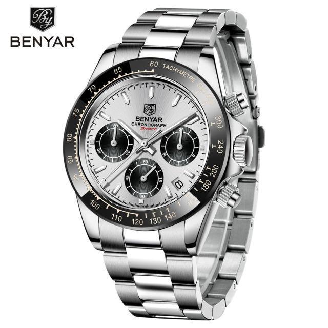 Men's Stainless Steel Chronograph Watch - 30m