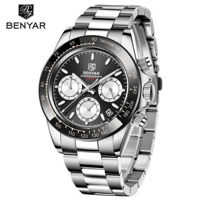 Men's Stainless Steel Chronograph Watch - 30m