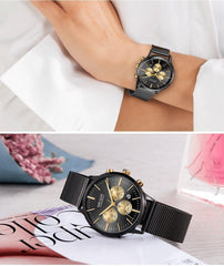 Women's Stainless Steel Chronograph Watch - 30m