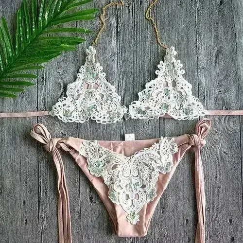 Women's Bejeweled Two-Piece Bikini Swimsuit