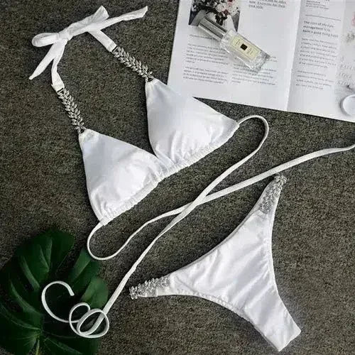 Women's Bejeweled Two-Piece Bikini Swimsuit