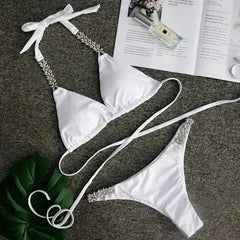 Women's Bejeweled Two-Piece Bikini Swimsuit