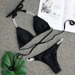 Women's Bejeweled Two-Piece Bikini Swimsuit