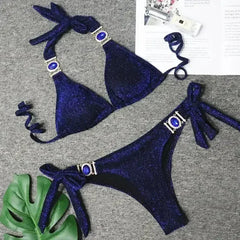Women's 'PAYASEN' Rhinestone Two-Piece Bikini Swimsuit