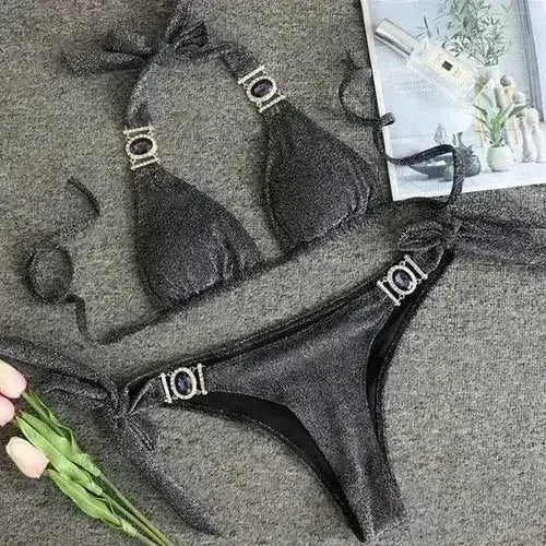 Women's 'PAYASEN' Rhinestone Two-Piece Bikini Swimsuit
