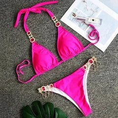 Women's 'PAYASEN' Rhinestone Two-Piece Bikini Swimsuit