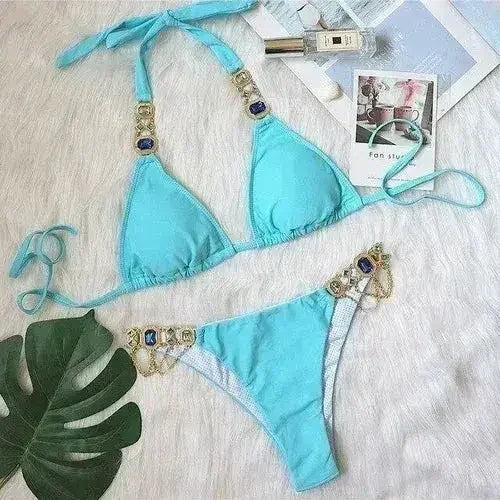 Women's 'PAYASEN' Rhinestone Two-Piece Bikini Swimsuit