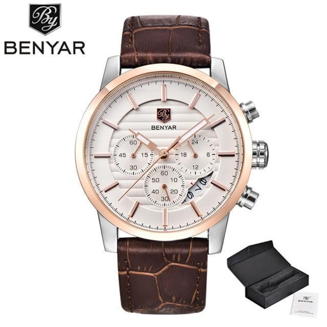 Men's Watch with Leather Strap - 30m