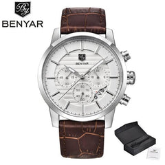 Men's Watch with Leather Strap - 30m