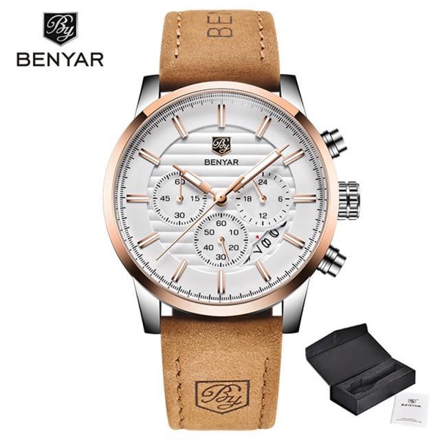 Men's Watch with Leather Strap - 30m