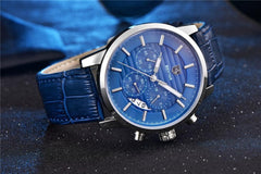 Men's Watch with Leather Strap - 30m
