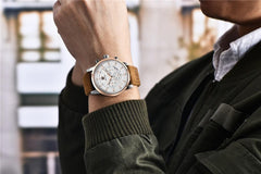 Men's Watch with Leather Strap - 30m