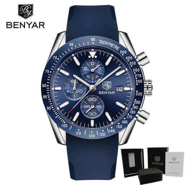 Men's Stainless Steel Chronograph Watch - 30m
