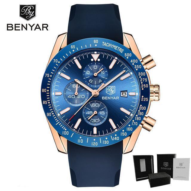 Men's Stainless Steel Chronograph Watch - 30m