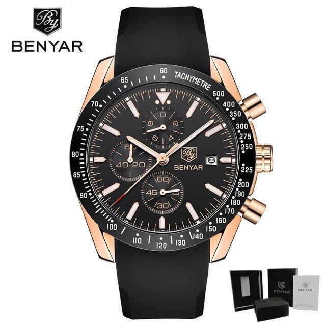 Men's Stainless Steel Chronograph Watch - 30m