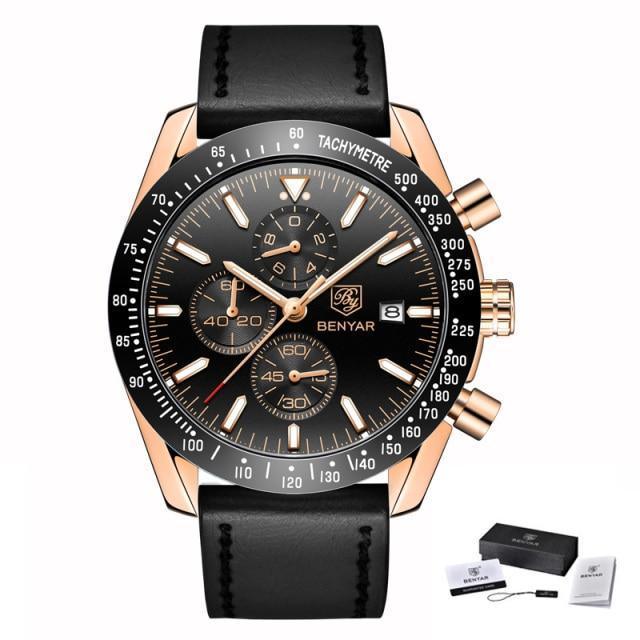 Men's Stainless Steel Chronograph Watch - 30m