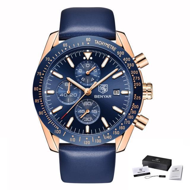 Men's Stainless Steel Chronograph Watch - 30m
