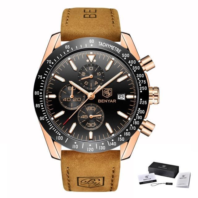 Men's Stainless Steel Chronograph Watch - 30m