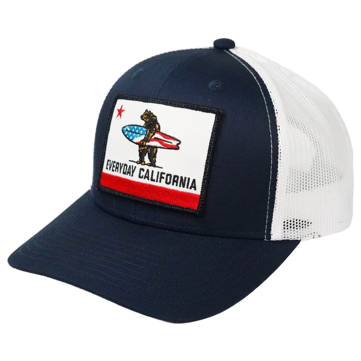 Everyday California Unisex Red, White, and Brutus Snapback Hat