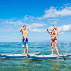 10.5-11 Foot Inflatable Stand Up Paddle Board with Aluminum Paddle, Pump