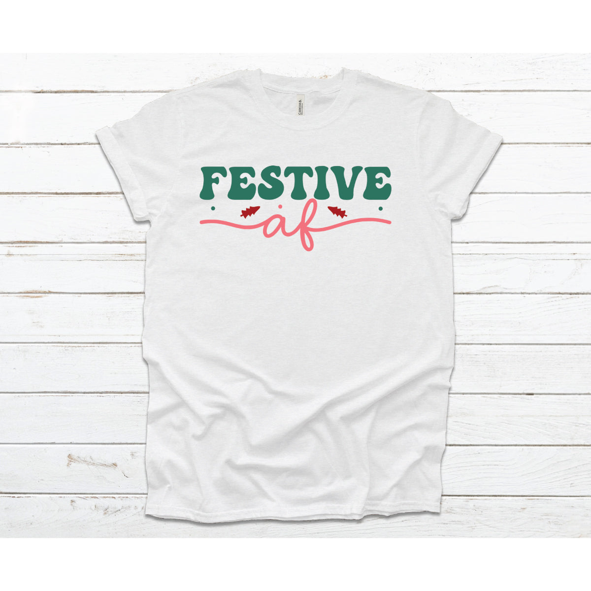 CHRISTMAS Unisex Adult's 'Festive AF' T-Shirt