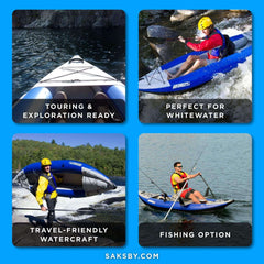 9 Foot Sea Eagle Boats | 300X Explorer 1-Person Inflatable Kayak with Adjustable Footrest