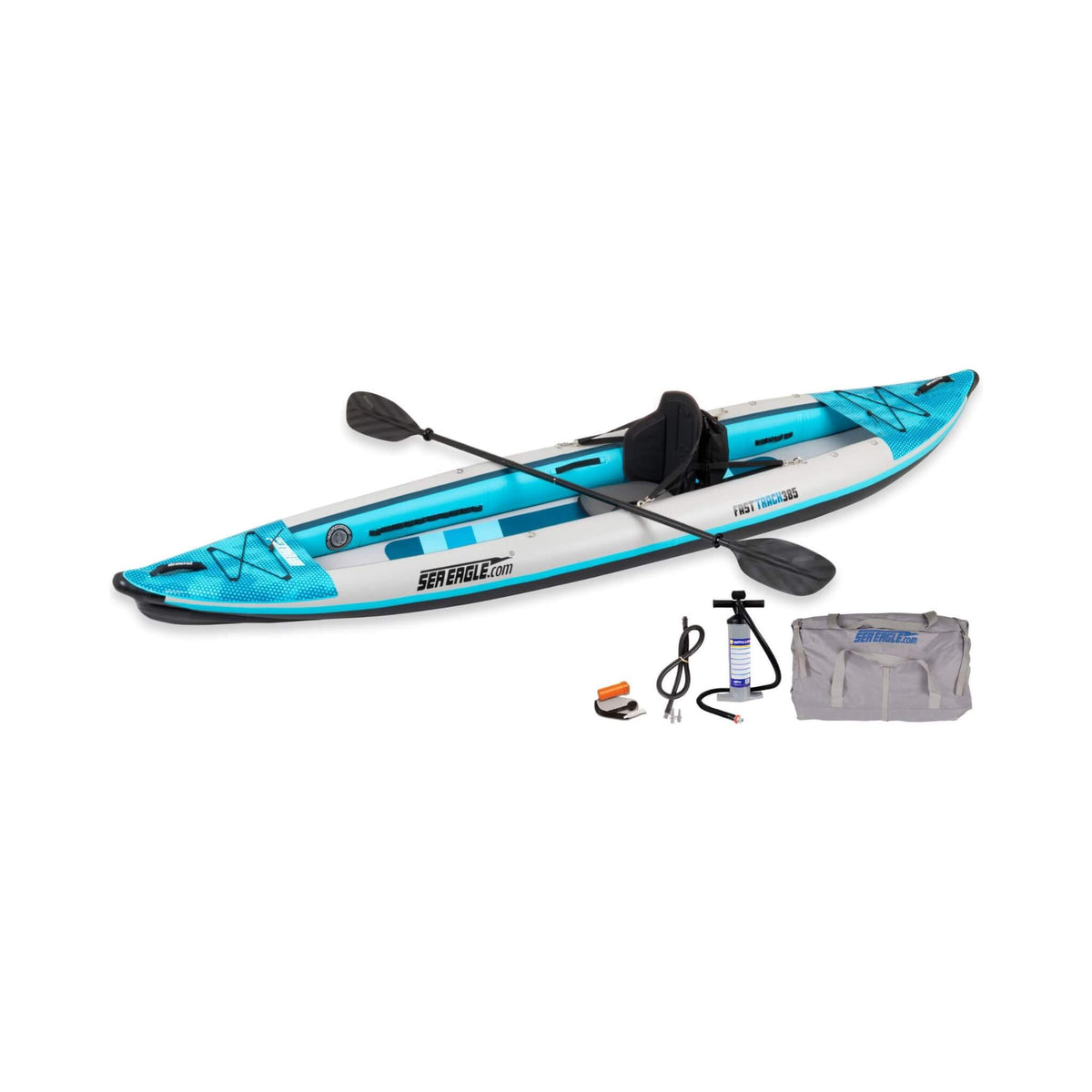 12 Foot Sea Eagle Boats | 385FT FastTrack 2-Person V-Bottom Inflatable Kayak
