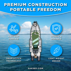 12 Foot Sea Eagle Boats | FS1210 FishSUP 1-Person Inflatable Fishing Stand-Up Paddleboard