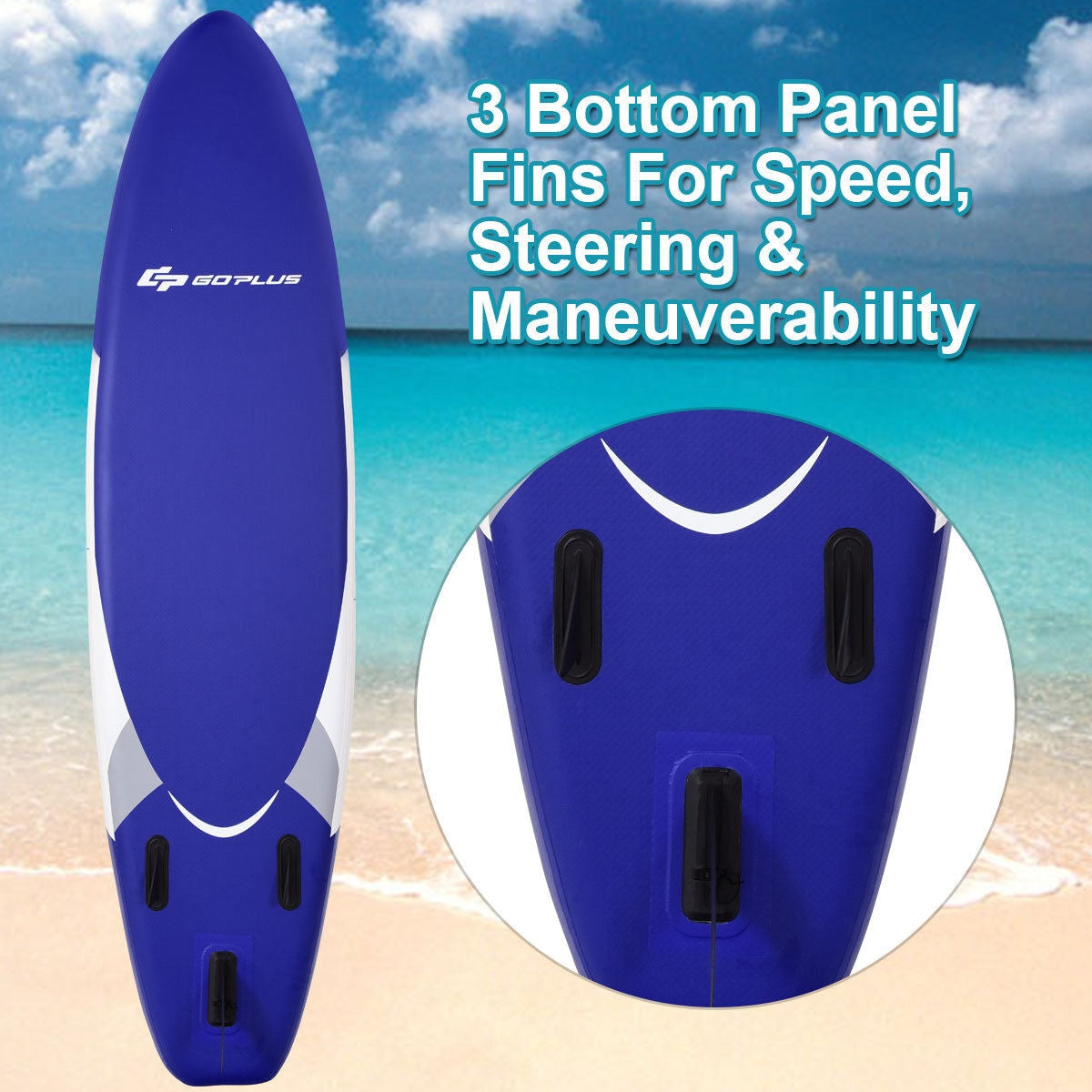 11 Foot Inflatable Stand Up Paddle Board with Adjustable Paddle, Pump, Bag