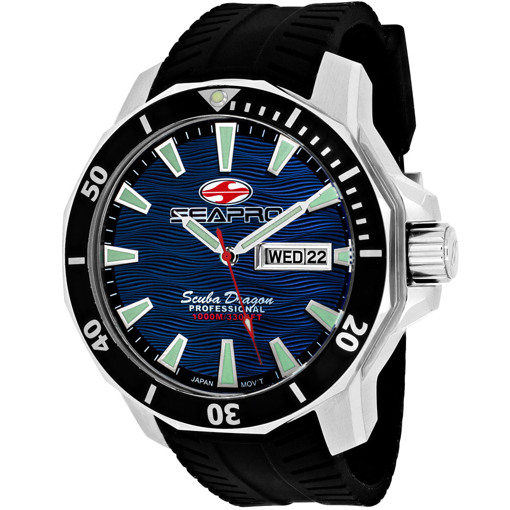 Seapro Men's Scuba Dragon Diver Limited Edition - Blue Dial - 1000m