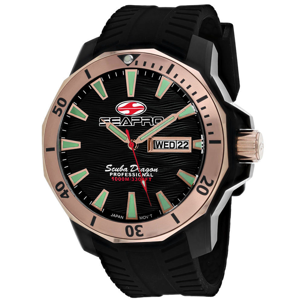 Seapro Men's Scuba Dragon Diver Limited Edition - Black Dial - 1000m