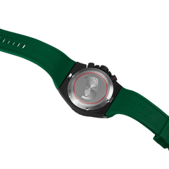 Giorgio Piola Design Men's Speedtrap Swiss Sport Chrono Watch - Black Dial, Green Strap - 100m