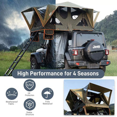 Naturnest Andromeda Green Soft-Shell Rooftop Tent with Large Panoramic Skylight & YKK Doors