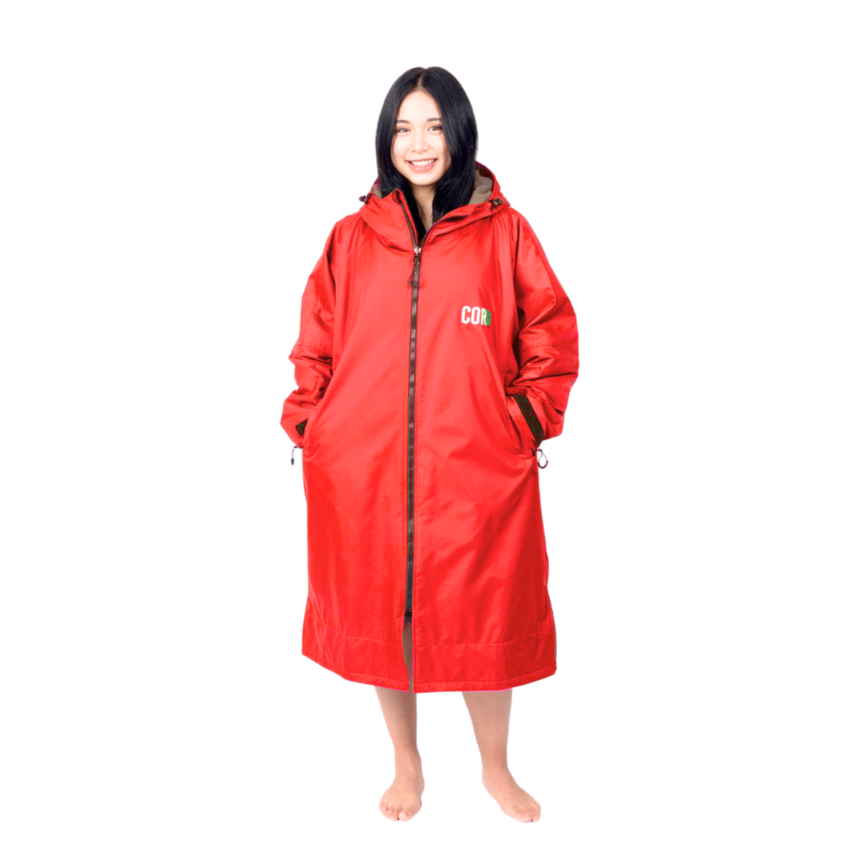 Kid's/Adult's XS - Large Waterproof Swim Parka - Red