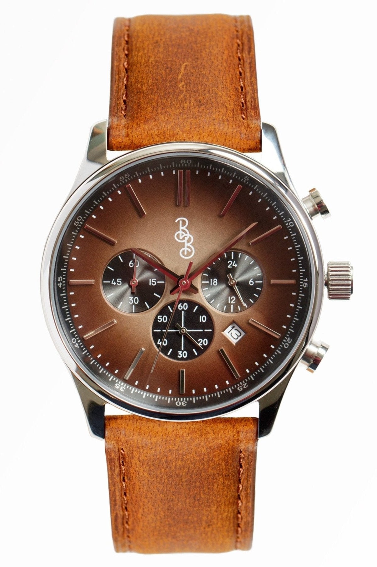 Beyond Boring Watch Company Men's Retro Chronograph - Brown Dial - 100m