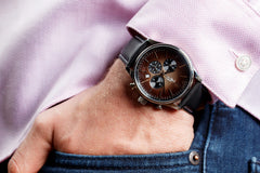 Beyond Boring Watch Company Men's Retro Chronograph - Brown Dial - 100m