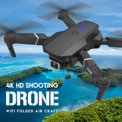 Anti Spier RC Drone With 4K HD Dual Camera WiFi FPV Foldable Quadcopter +4 Battery