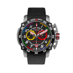 Giorgio Piola Design Men's Torque Stainless Steel Swiss Sport Chrono Watch - Black Dial, Grey Strap - 100m