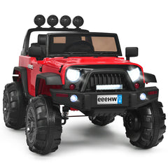 GBruno Store 12V Kids Ride On Truck with Remote Control and Double Magnetic Door - Red
