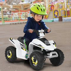 GBruno Store 6V Kids Electric ATV 4 Wheels Ride-On Toy - White