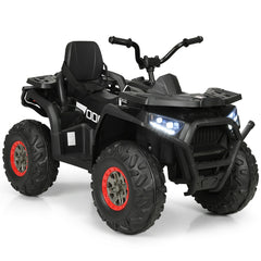 GBruno Store 12 V Kids Electric 4-Wheeler ATV Quad with MP3 and LED Lights - Black