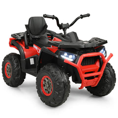 GBruno Store 12 V Kids Electric 4-Wheeler ATV Quad with MP3 and LED Lights - Red